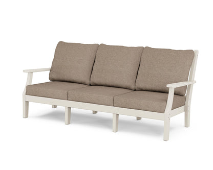 Country Living Wovendale Deep Seating Sofa in Sand / Spiced Burlap