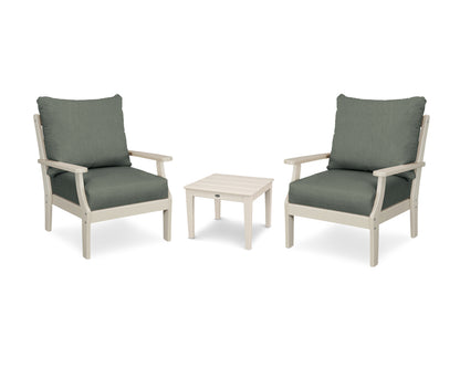 POLYWOOD® Braxton 3-Piece Deep Seating Set in Sand / Cast Sage
