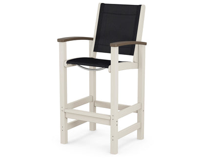 POLYWOOD® Coastal Bar Chair in Sand / Kona / Black Sling