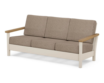 POLYWOOD® Harbour Deep Seating Sofa in Sand / Natural / Spiced Burlap