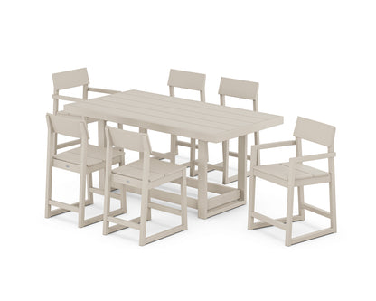 POLYWOOD® EDGE 7-Piece Counter Table Set in Sand