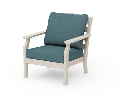 Draper James™ by  POLYWOOD® Savannah Deep Seating Chair in Sand / Ocean Teal