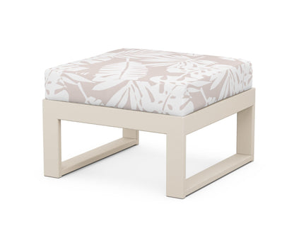 Unbranded Modular Ottoman - Modern in Sand / Leaf Dune Burlap
