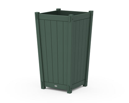 POLYWOOD® Vineyard Large Tapered Square Tall Planter Box in Green