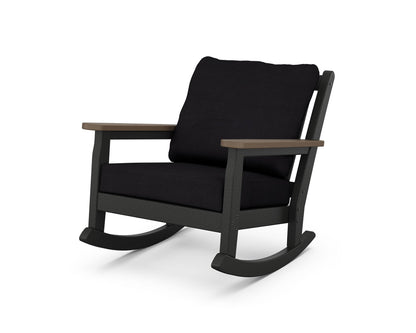 Chippendale Deep Seating Rocking Chair - Black