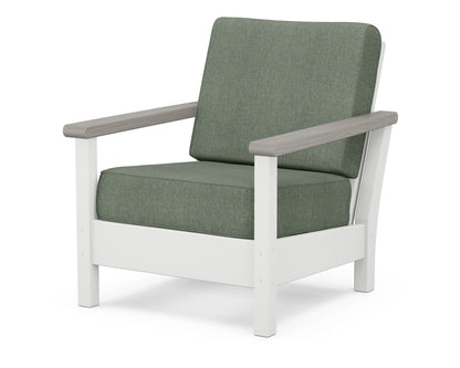 POLYWOOD® Harbour Deep Seating Chair in White / Driftwood / Cast Sage