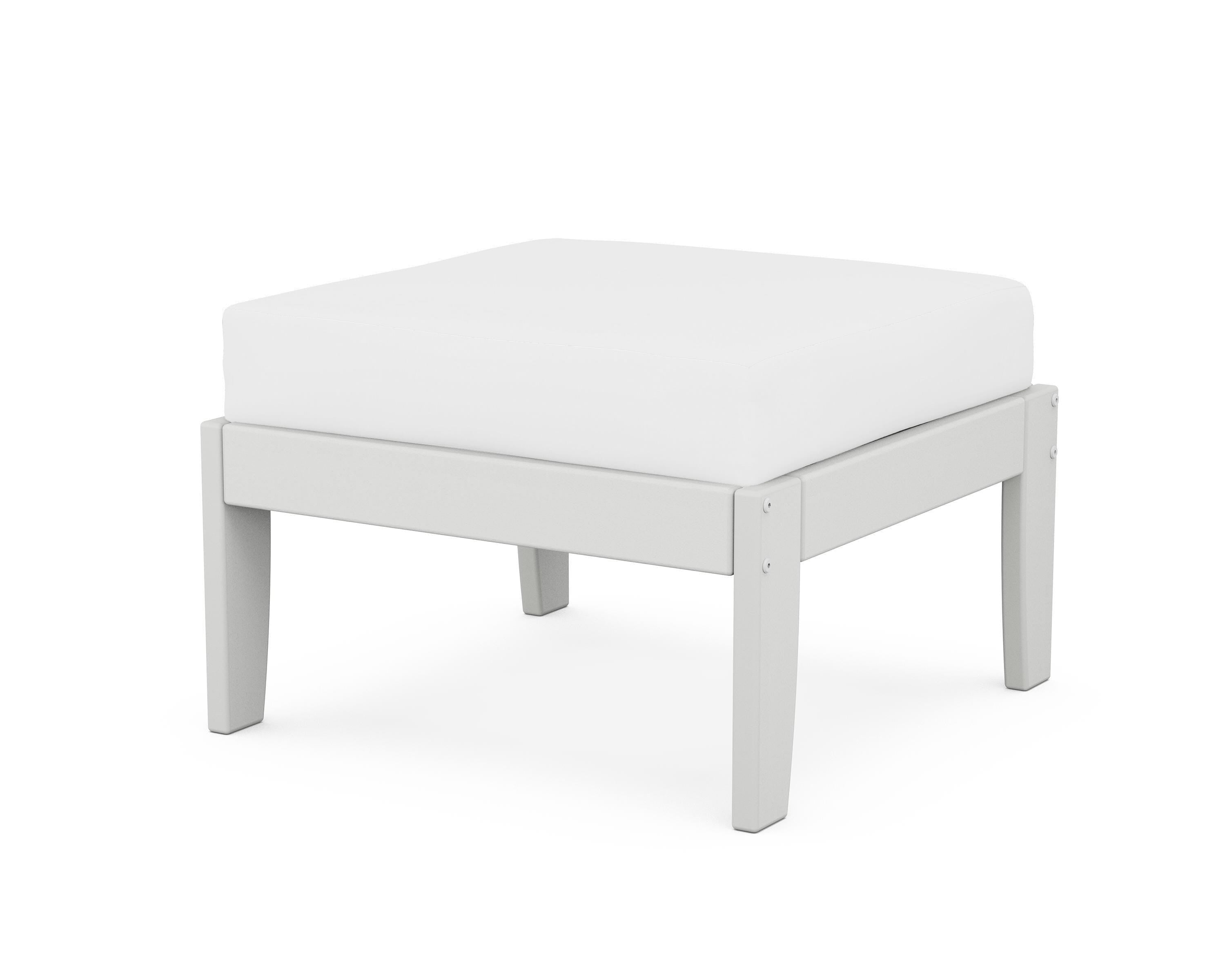 Unbranded Modular Ottoman - Classic in White / Natural