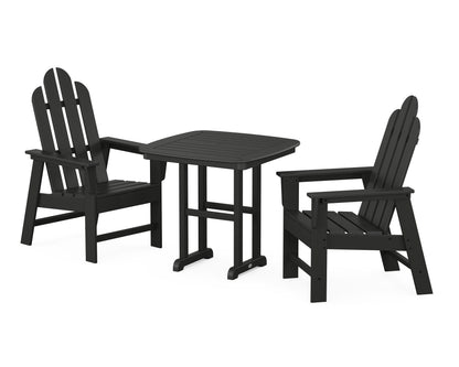 POLYWOOD® Long Island 3-Piece Dining Set in Black