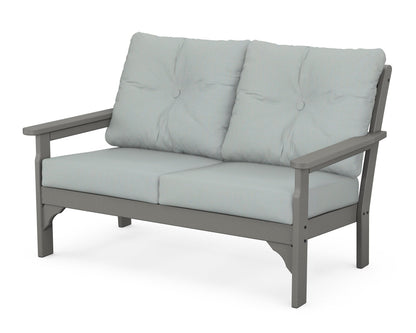 POLYWOOD® Vineyard Deep Seating Loveseat in Slate Grey / Spa