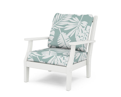 Country Living Wovendale Deep Seating Chair in White / Leaf Glacier Spa