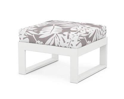 Unbranded Modular Ottoman - Modern in White / Leaf Grey Mist