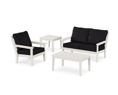Country Living Wovendale 4-Piece Deep Seating Set in Sand / Midnight Linen