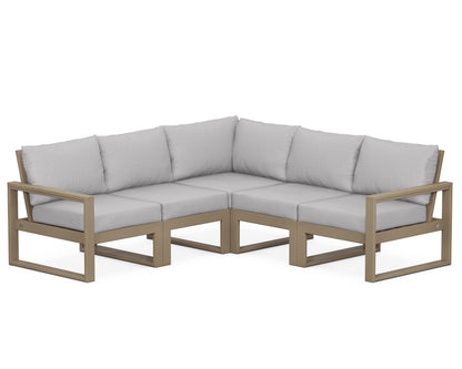 POLYWOOD® EDGE 5-Piece Modular Deep Seating Set in Vintage Sahara / Granite