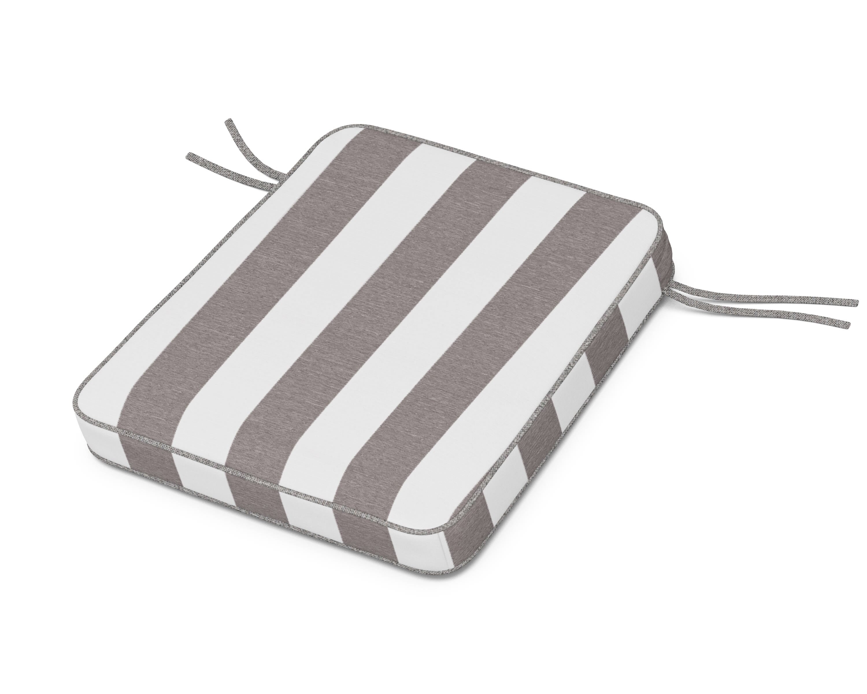 Martha Stewart by POLYWOOD® Chinoiserie Rocker Seat Cushion in Cabana Stripe Grey Mist