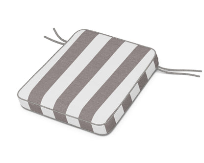 Martha Stewart by POLYWOOD® Chinoiserie Rocker Seat Cushion in Cabana Stripe Grey Mist