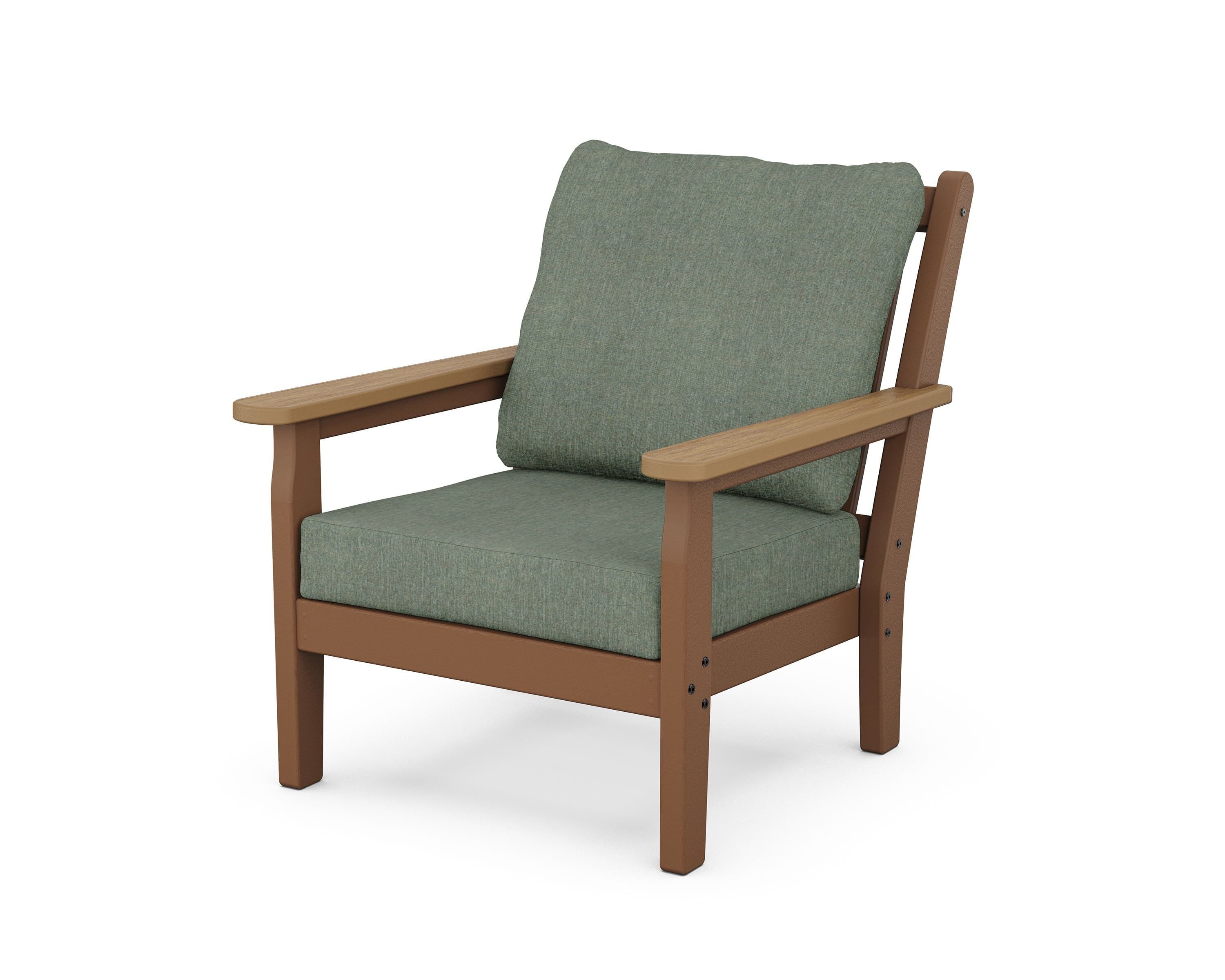 POLYWOOD® Chippendale Deep Seating Chair in Teak / Natural / Cast Sage