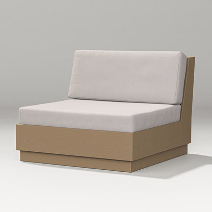 PW Designer Series Elevate Modular Armless Chair in Vintage Sahara / Dune Burlap