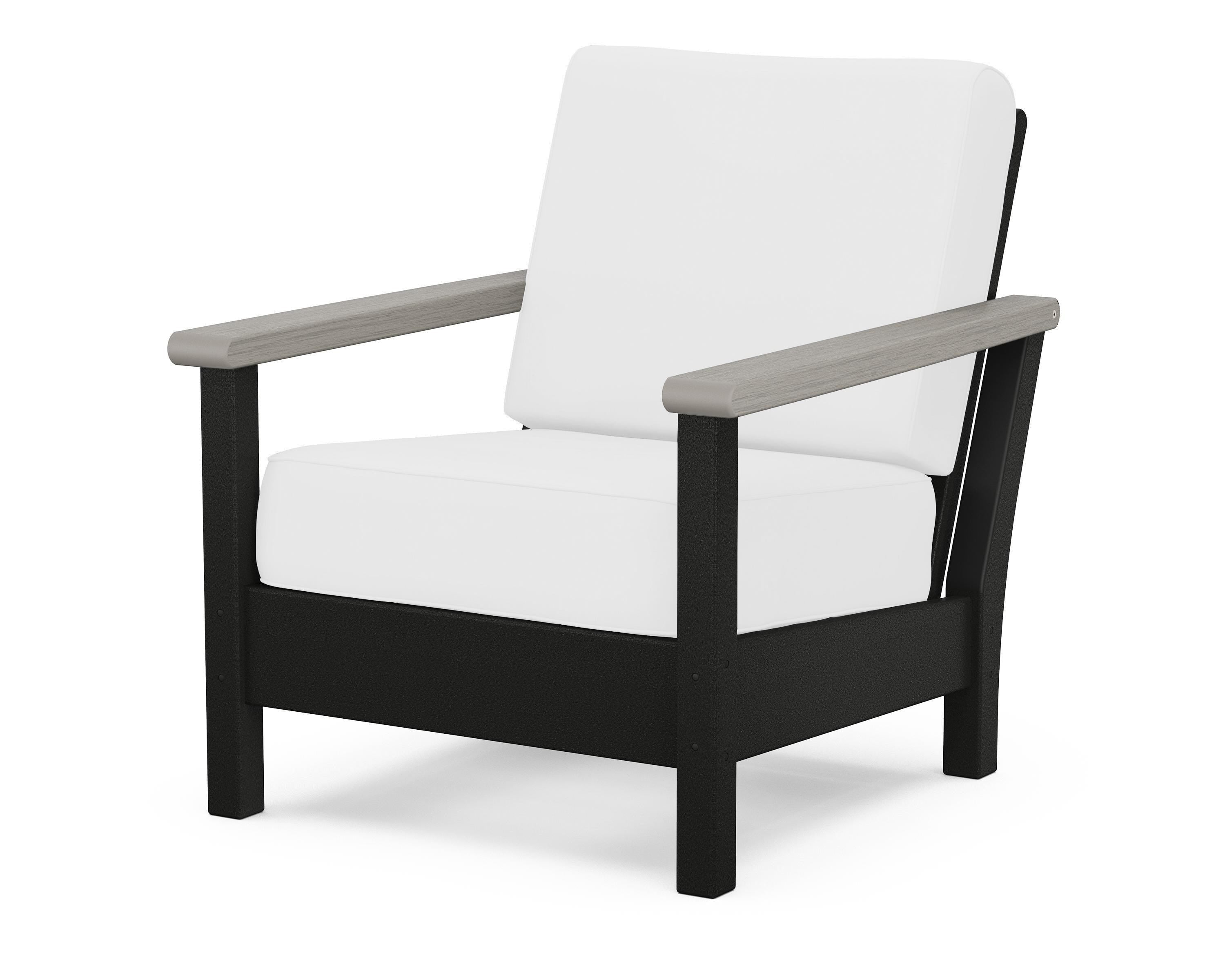 POLYWOOD® Harbour Deep Seating Chair in Black / Driftwood / Natural