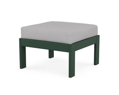 POLYWOOD® Vineyard Modular Ottoman in Green / Granite