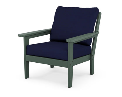 Country Living Cottage Deep Seating Chair in Green / Navy