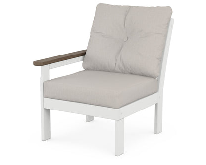 Vineyard Modular Left Arm Chair - White