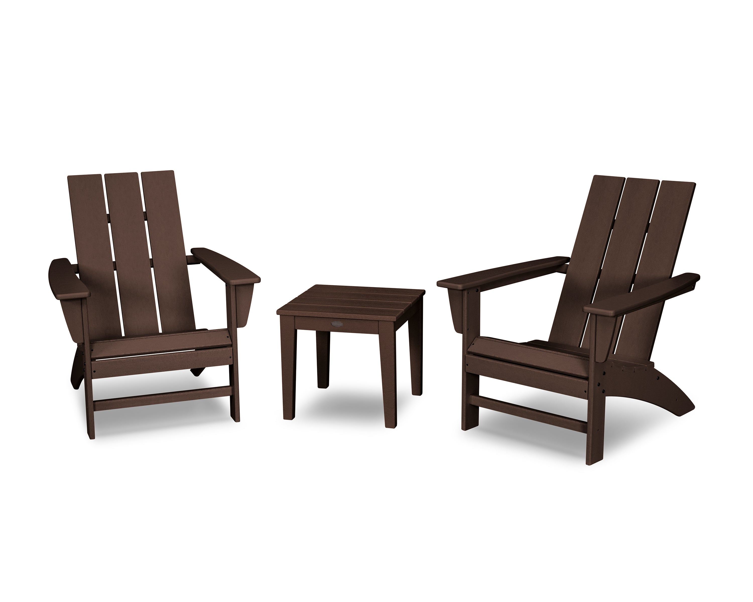 POLYWOOD® Modern Adirondack 3-Piece Set in Mahogany