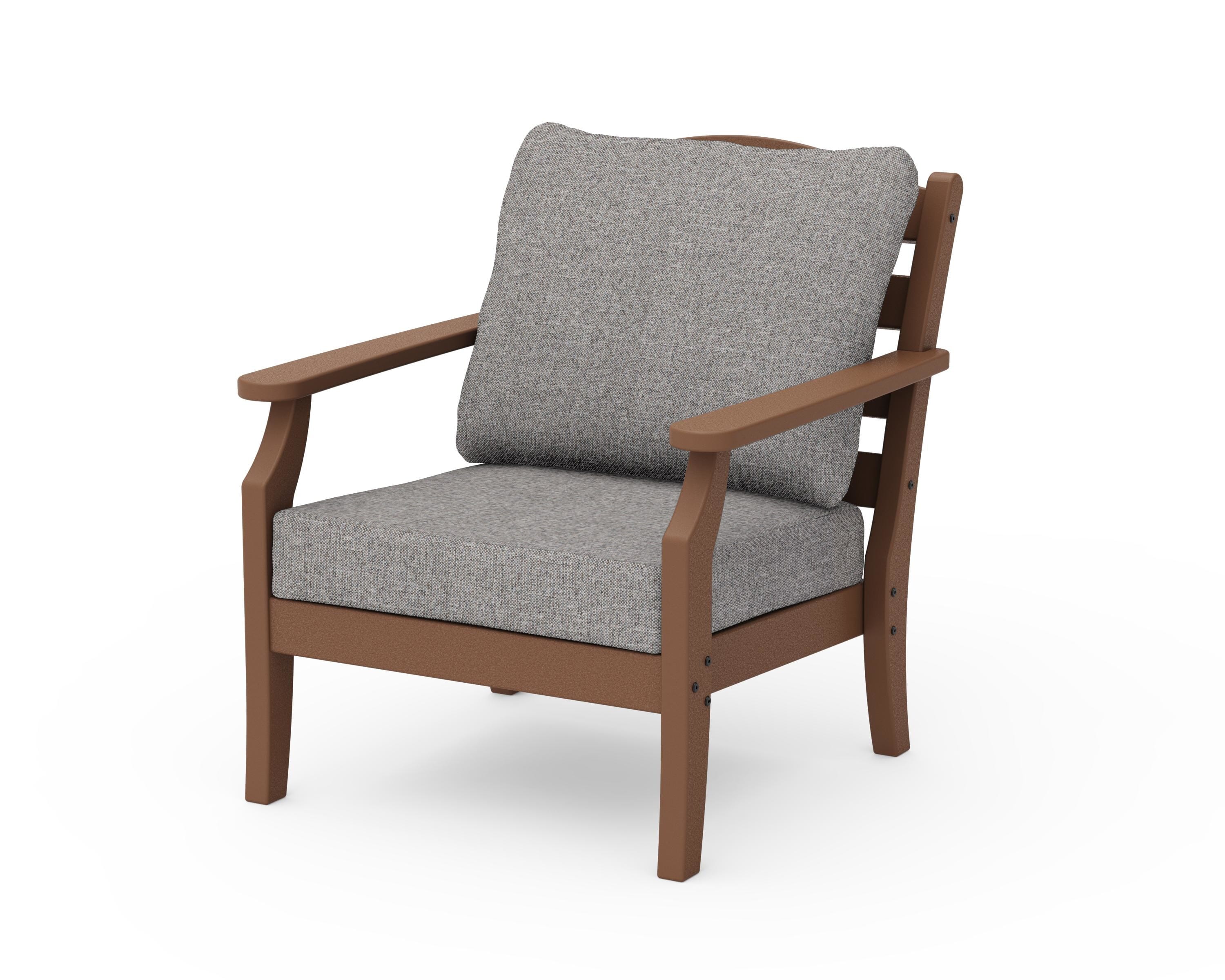 Draper James™ by  POLYWOOD® Savannah Deep Seating Chair in Teak / Grey Mist