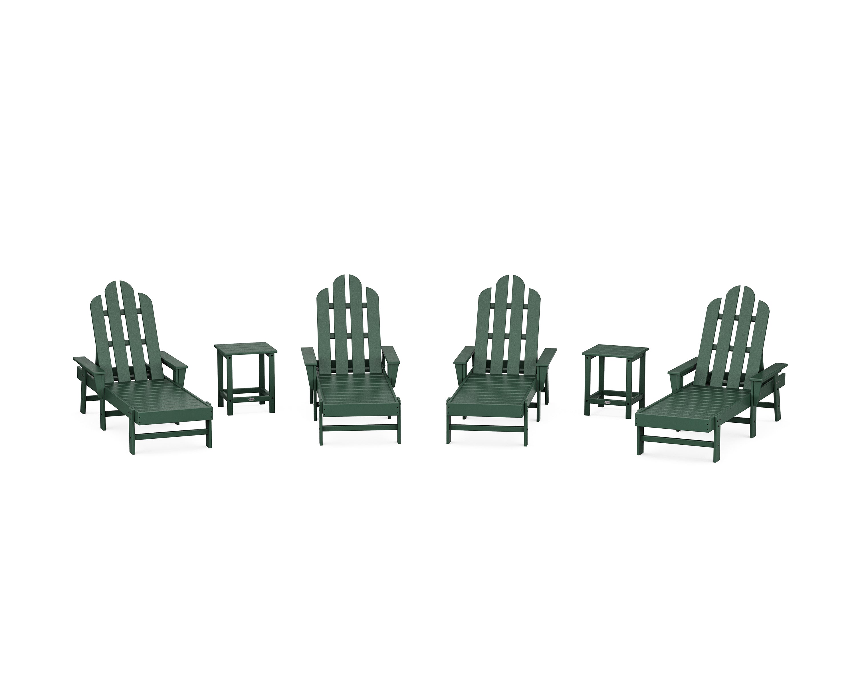POLYWOOD® Long Island Chaise 6-Piece Set in Green