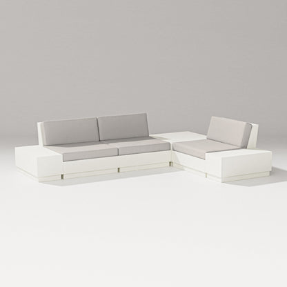 PW Designer Series Elevate 6-Piece Corner Sectional in Vintage White / Cast Ash