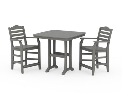 Draper James™ by  POLYWOOD® Savannah 3-Piece Counter Set with Trestle Legs in Slate Grey