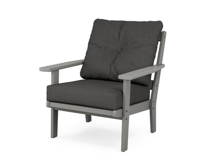 POLYWOOD® Oxford Deep Seating Chair in Slate Grey / Spectrum Carbon