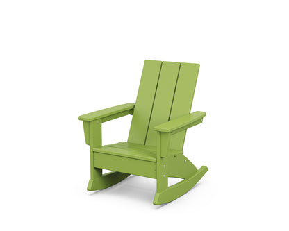 POLYWOOD® Kids Modern Adirondack Rocking Chair in Lime