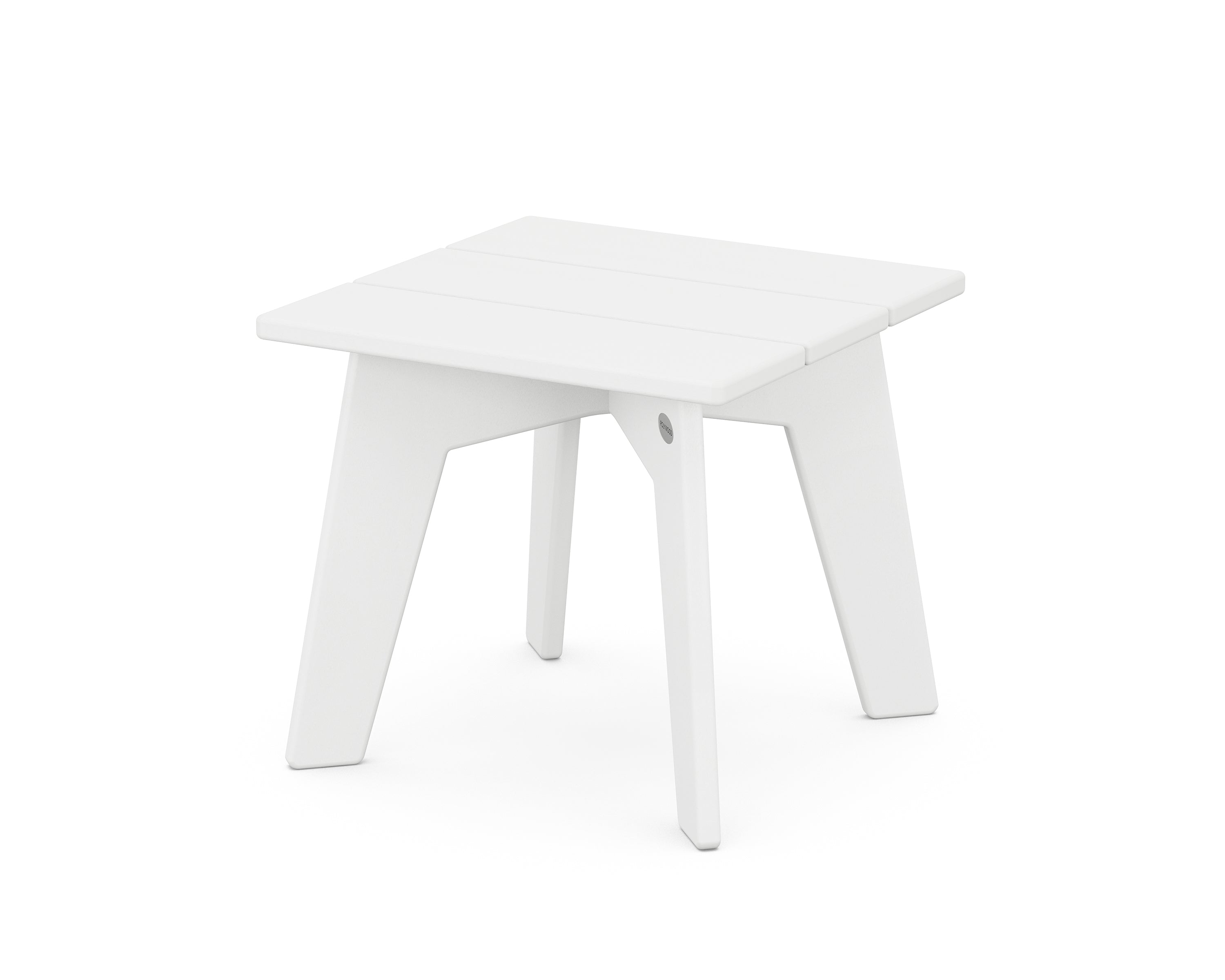 POLYWOOD® Riviera Modern Side Table in White