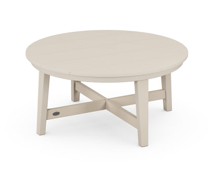 POLYWOOD® Newport 36" Round Coffee Table in Sand