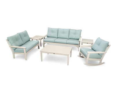POLYWOOD® Vineyard 6-Piece Deep Seating Set in Sand / Spa