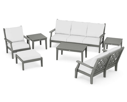 Country Living Wovendale 7-Piece Deep Seating Set in Slate Grey / Natural