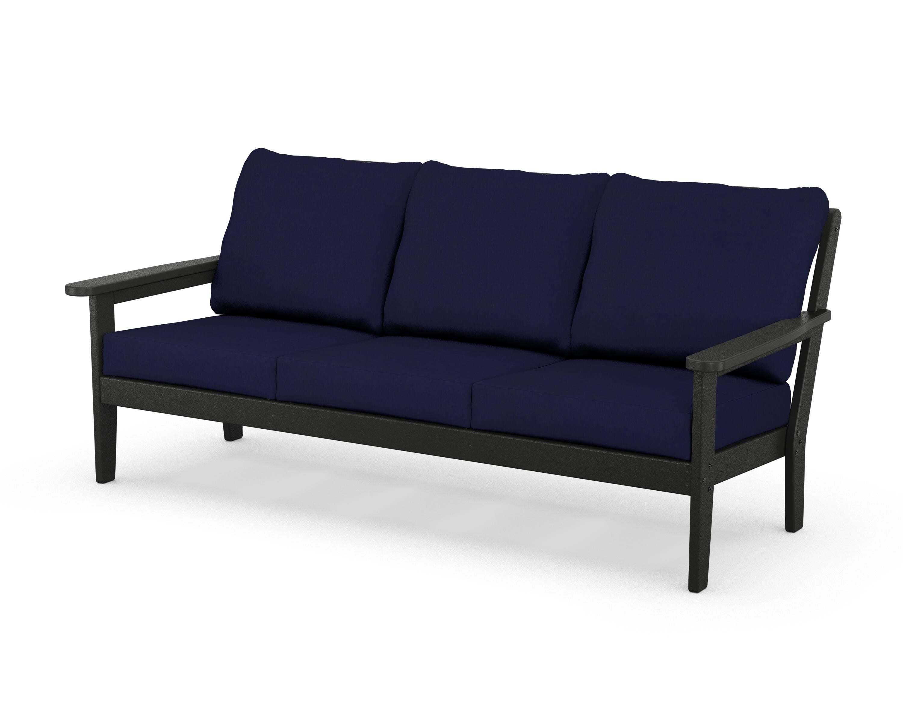 Country Living Cottage Deep Seating Sofa in Black / Navy