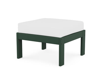 POLYWOOD® Vineyard Modular Ottoman in Green / Natural