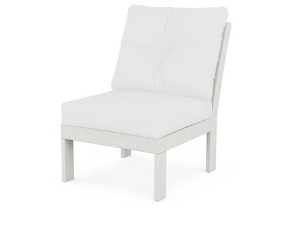 POLYWOOD® Vineyard Modular Armless Chair in Vintage White / Natural