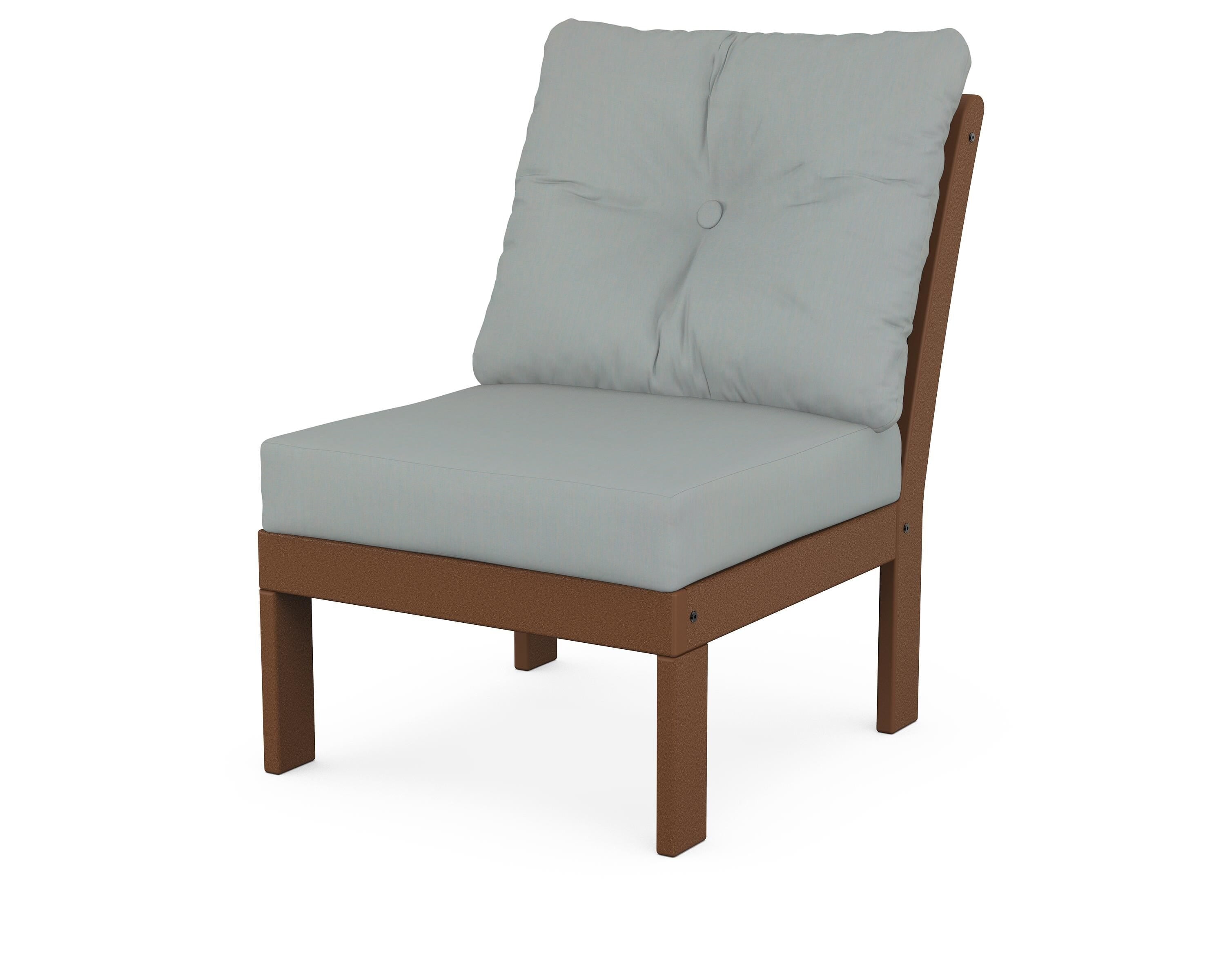 POLYWOOD® Vineyard Modular Armless Chair in Teak / Spa