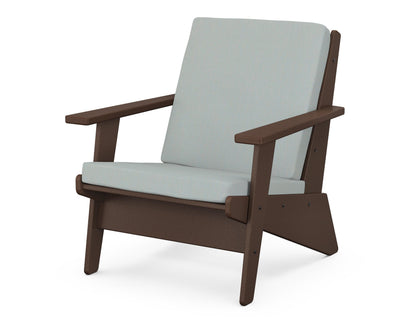 POLYWOOD® Riviera Modern Lounge Chair in Mahogany / Spa