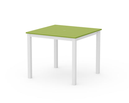 POLYWOOD® Main Street 36" x 36" Dining Table in White / Lime