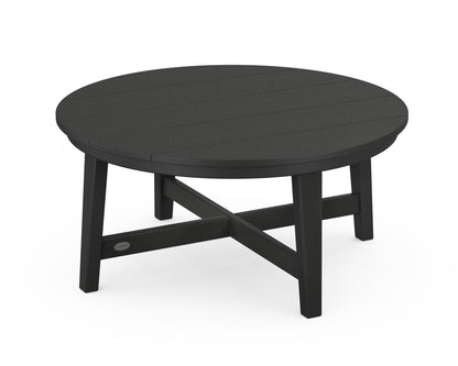POLYWOOD® Newport 36" Round Coffee Table in Black