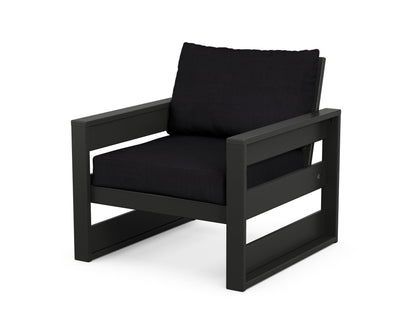 POLYWOOD® Westport Club Chair in Black / Midnight Linen