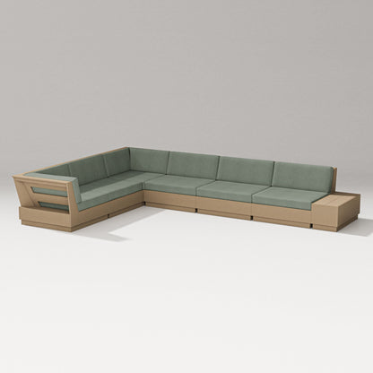 PW Designer Series Elevate 7-Piece Corner Sectional in Vintage Sahara / Cast Sage