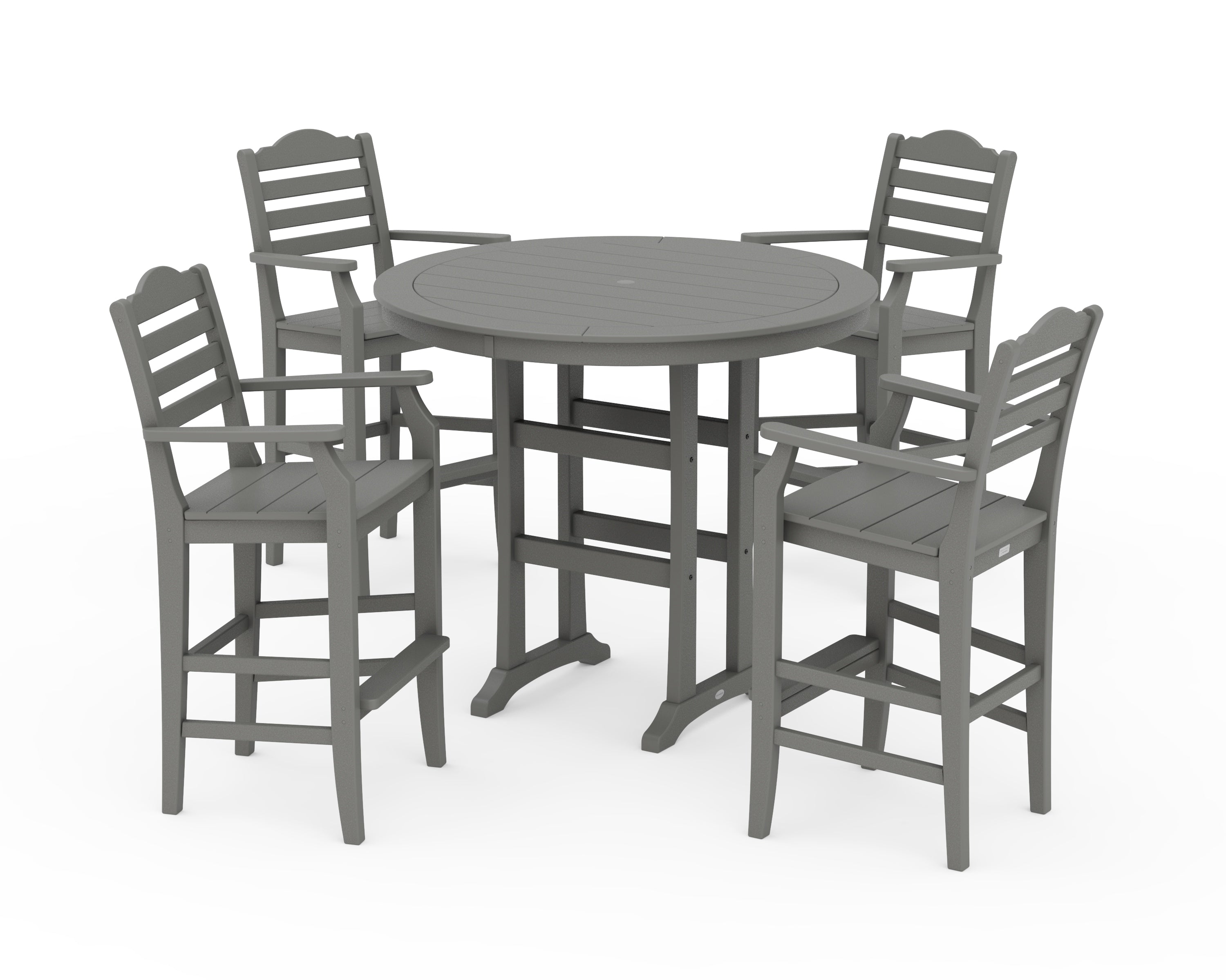Draper James™ by  POLYWOOD® Savannah 5-Piece Round Bar Set in Slate Grey