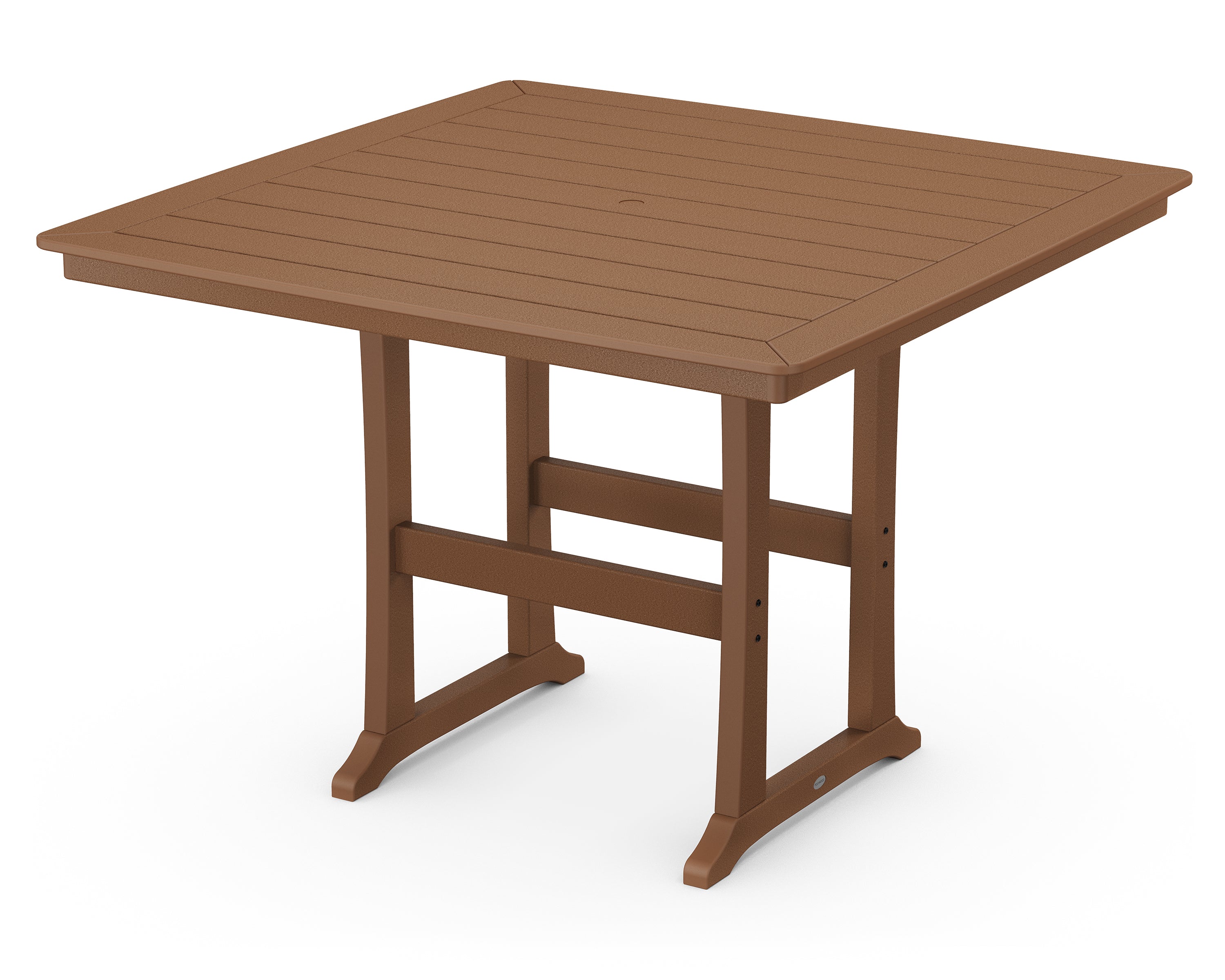 POLYWOOD® Nautical Trestle 59" Bar Table in Teak