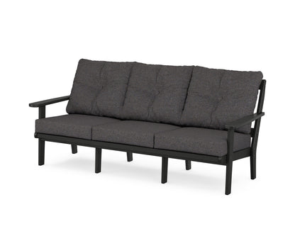 POLYWOOD® Mission Deep Seating Sofa in Black / Ash Charcoal