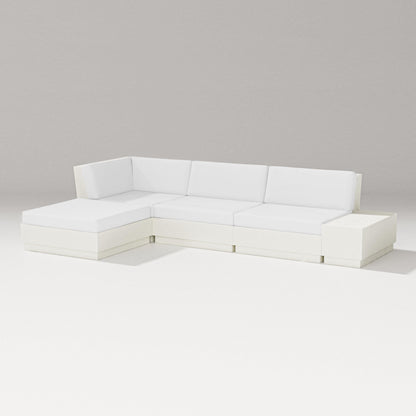 PW Designer Series Elevate Chaise Sectional in Vintage White / Natural