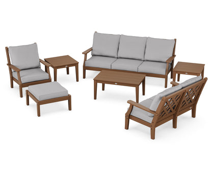 Country Living Wovendale 7-Piece Deep Seating Set in Teak / Granite